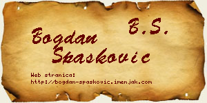 Bogdan Spasković vizit kartica